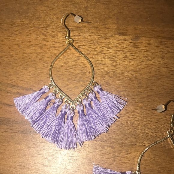 Teardrop Tassel Earring - Picture 3 of 3